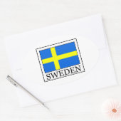 Zweden Ovale Sticker (Envelop)