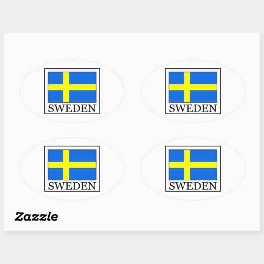 Zweden Ovale Sticker (Vel)