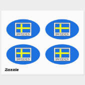 Zweden Ovale Sticker (Vel)