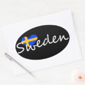 Zweden Ovale Sticker (Envelop)