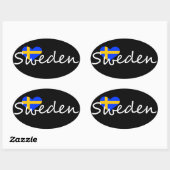 Zweden Ovale Sticker (Vel)