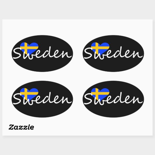Zweden Ovale Sticker (Vel)