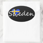 Zweden Ovale Sticker (Tas)