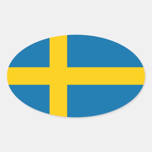 Zweden Ovale Sticker (Voorkant)