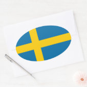 Zweden Ovale Sticker (Envelop)