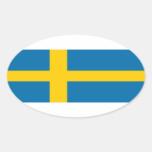 Zweden Ovale Sticker