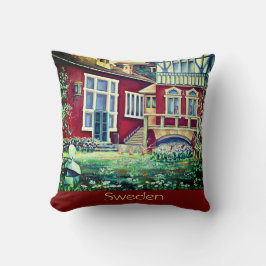 Zweden, Picturesque Falun Red Landscape. Kussen