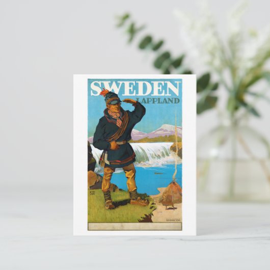 Zweden Poster voor retournering van laptop terugge Briefkaart (Staand voorkant)