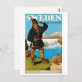 Zweden Poster voor retournering van laptop terugge Briefkaart (Voorkant / Achterkant)