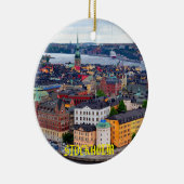 Zweden - Prachtige kerstversiering in Stockholm Keramisch Ornament (Rechts)
