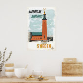 Zweden Print Zweedse Kunst Amerikaanse Reisposter (Keuken)