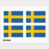 Zweden Rechthoekige Sticker (Vel)