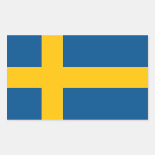 Zweden Rechthoekige Sticker (Voorkant)