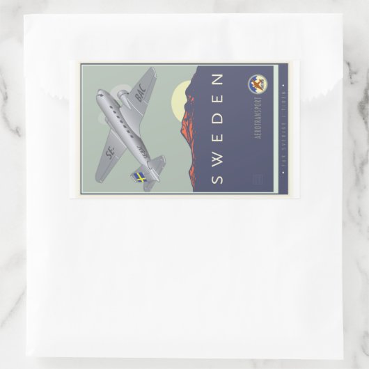Zweden Rechthoekige Sticker (Tas)