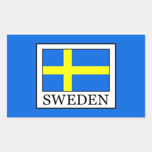 Zweden Rechthoekige Sticker (Voorkant)