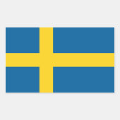 ZWEDEN RECHTHOEKIGE STICKER (Voorkant)
