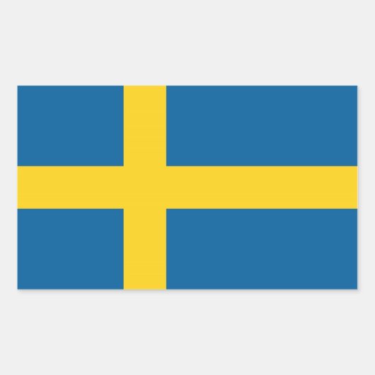 ZWEDEN RECHTHOEKIGE STICKER (Voorkant)