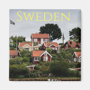 Zweden Red Houses Souvenir Magnet