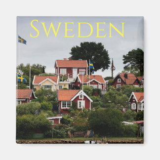 Zweden Red Houses Souvenir Magnet