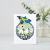 Zweden retro logo briefkaart (Staand voorkant)