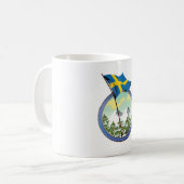 Zweden retro logo koffiemok (Voorkant links)