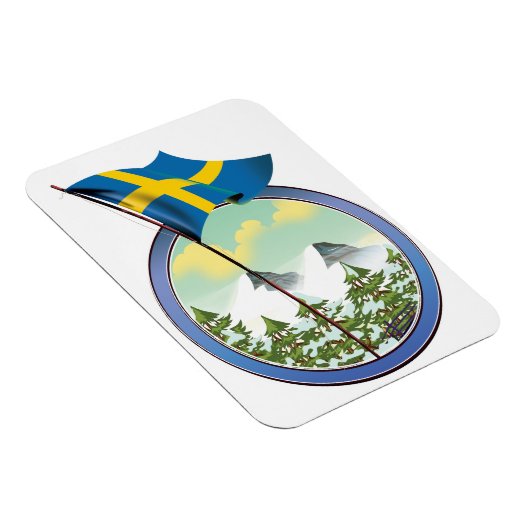 Zweden retro logo magneet (Rechterzijde)