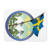 Zweden retro logo magneet (Horizontaal)