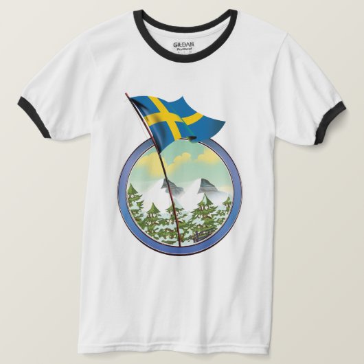 Zweden retro logo t-shirt (Design voorkant)