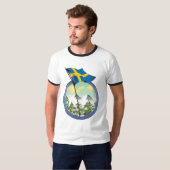 Zweden retro logo t-shirt (Voorkant volledig)