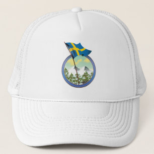 Zweden retro logo trucker pet