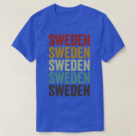 Zweden Retro  T-shirt (Design voorkant)