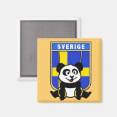 Zweden ringen panda magneet (Voorkant / Achterkant)