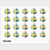 Zweden Ripped Flag Classic Round Sticker (Vel)