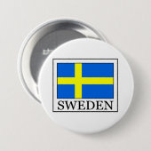 Zweden Ronde Button 7,6 Cm (Voorkant /achterkant)