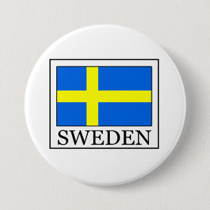 Zweden Ronde Button 7,6 Cm