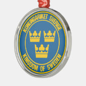 Zweden Round Emblem Metalen Ornament (Links)