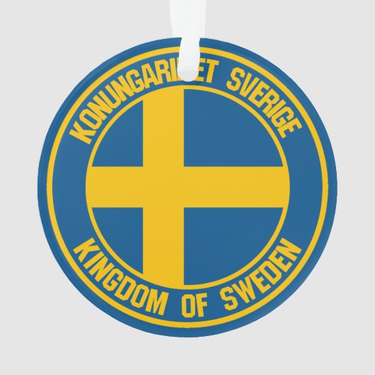 Zweden Round Emblem Ornament (achterkant)