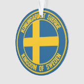 Zweden Round Emblem Ornament (voorkant)