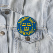 Zweden Round Emblem Ronde Button 7,6 Cm (In situ)