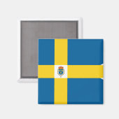 Zweden-Royal, Zweedse vlag Magneet (Voorkant / Achterkant)