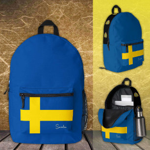 Zweden, rugzak, Zweedse vlag / patriottisch Bedrukte Rugzak