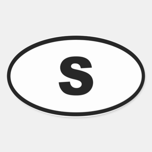 Zweden S Europees Ovale Sticker (Voorkant)