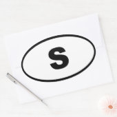 Zweden S Europees Ovale Sticker (Envelop)