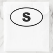 Zweden S Europees Ovale Sticker (Tas)