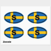 Zweden S Europees Ovale Sticker (Vel)