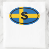 Zweden S Europees Ovale Sticker (Tas)