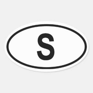 Zweden "S" Ovale Sticker