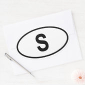 Zweden "S" Ovale Sticker (Envelop)
