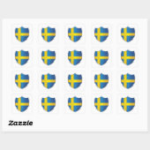 Zweden Silver Shield Flag Vierkante Sticker (Vel)