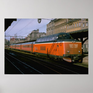Zweden, SJ-diesel-push-pull-treinstel Poster